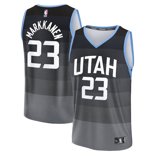 Lauri Markkanen Utah Jazz 2025/26 City Edition Fast Break Jersey - Black