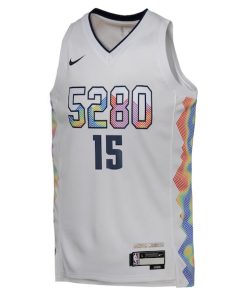 Alternative view of Nikola Jokic Denver Nuggets Nike Youth 2024/25 Swingman Player Jersey - City Edition - White