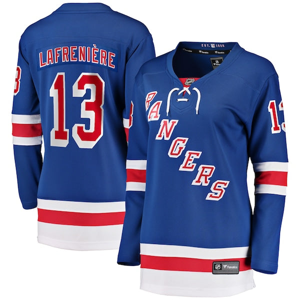 Alexis Lafreni¨¨re New York Rangers Women's Breakaway Player Jersey - Blue