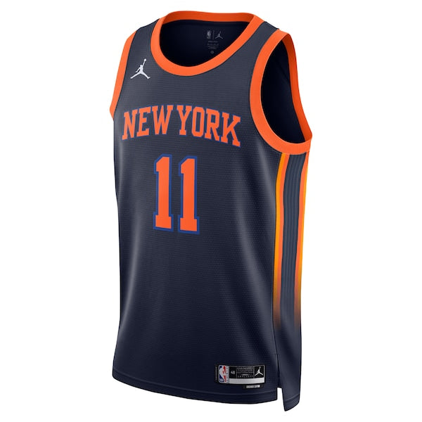 Jalen Brunson New York Knicks Jordan Brand Unisex Swingman Player Jersey - Statement Edition - Navy - Image 2