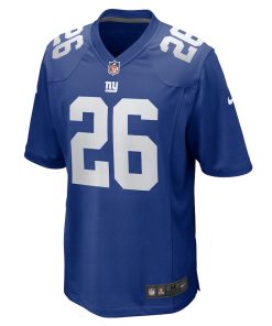Alternative view of Men's Nike Devin Singletary Royal New York Giants Team Game Jersey