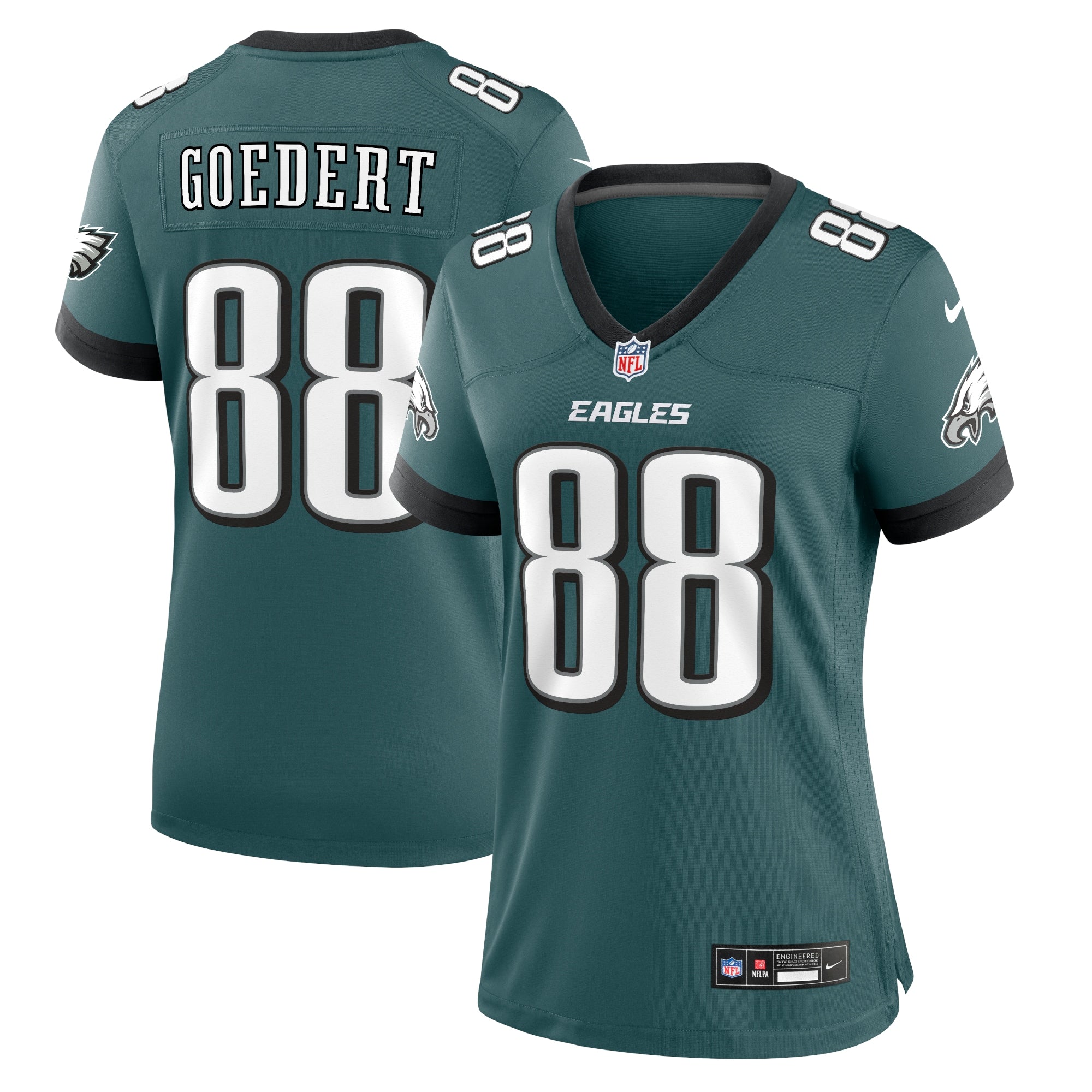 Dallas Goedert Philadelphia Eagles Nike White Game Jersey - White/Black/Green - Image 6