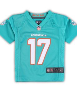 Alternative view of Jaylen Waddle Miami Dolphins Nike Toddler Game Jersey - Aqua