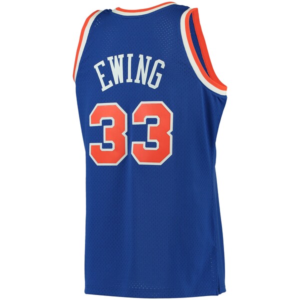 Patrick Ewing New York Knicks 1991/92 Big & Tall Hardwood Classics Swingman Jersey - Blue - Image 3