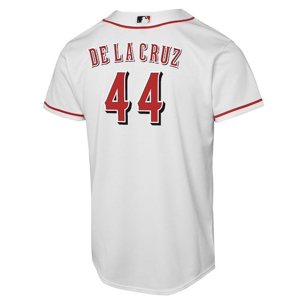 Elly De La Cruz Cincinnati Reds Nike Youth Home Replica Player Jersey - White - Image 3