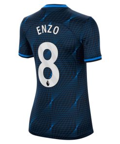 Alternative view of Enzo Fern¨¢ndez Chelsea Nike Women's 2023/24 Away Stadium Replica Player Jersey - Navy/Blue