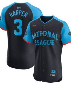 Bryce Harper National League Nike 2024 MLB All-Star Game Elite Player Jersey - Navy