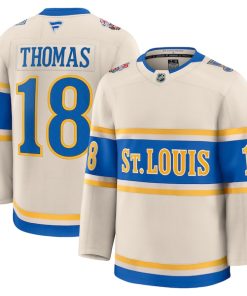 Robert Thomas St. Louis Blues  2025 NHL Winter Classic Premium Player Jersey - Cream