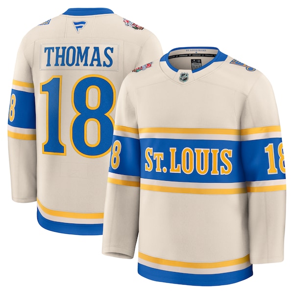 Robert Thomas St. Louis Blues 2025 NHL Winter Classic Premium Player Jersey - Cream