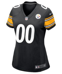 Alternative view of Pittsburgh Steelers Nike Women's Custom Game Jersey - Black