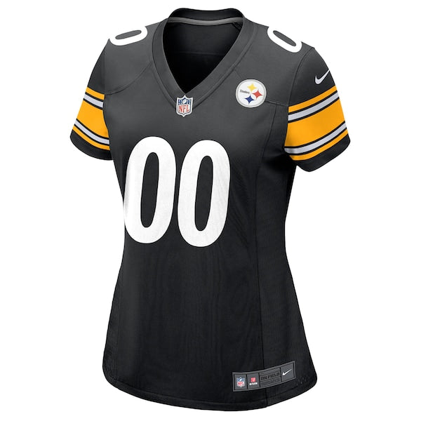 Pittsburgh Steelers Nike Women's Custom Game Jersey - Black - Image 2