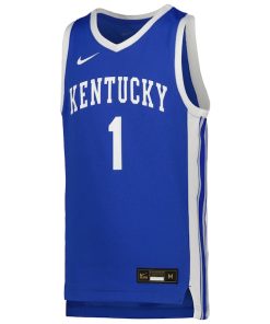 Alternative view of #1 Kentucky Wildcats Nike Youth Icon Replica Basketball Jersey - Royal