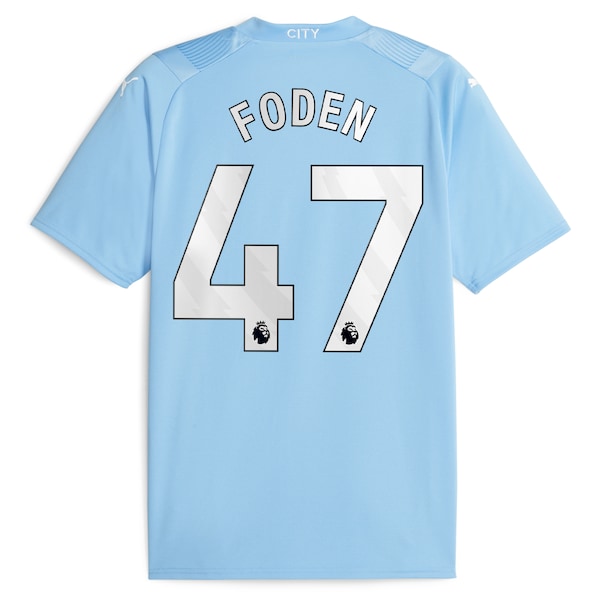 Phil Foden Manchester City Puma 2023/24 Home Replica Player Jersey - Sky Blue - Image 3
