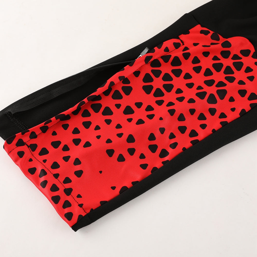 Puma Short Sleeve Training Jersey Set-PD02- Red/Black - Image 9