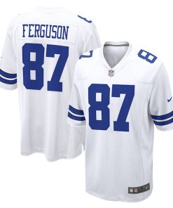 Jake Ferguson Dallas Cowboys Nike Game Jersey - White/Navy