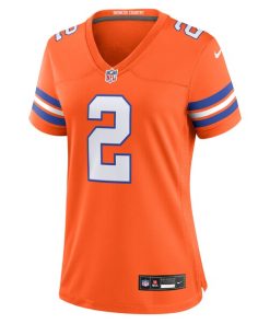Alternative view of Patrick Surtain II Denver Broncos Nike Women's Mile High Collection 1977 Throwback Player Game Jersey - Orange