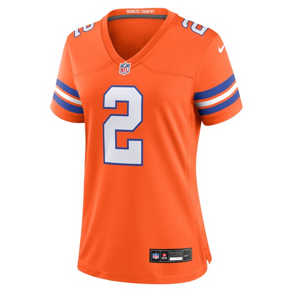 Patrick Surtain II Denver Broncos Nike Women's Mile High Collection 1977 Throwback Player Game Jersey - Orange - Image 2