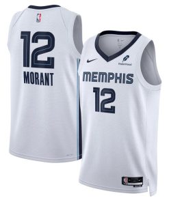 Ja Morant Memphis Grizzlies Nike Unisex Swingman Badge Player Jersey - Association Edition - White