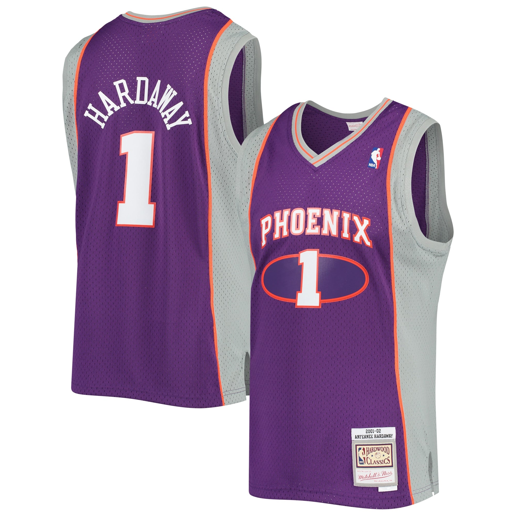 Penny Hardaway Phoenix Suns 2001/02 Hardwood Classics Swingman Jersey - White/Purple - Image 8