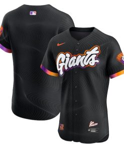 San Francisco Giants Nike 2025 City Connect Elite Jersey - Anthracite