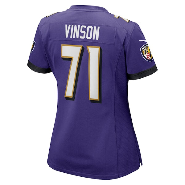 Carson Vinson Baltimore Ravens Nike Women's Team Game Jersey - Purple - Image 3
