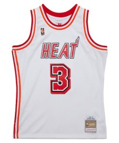 Alternative view of Dwyane Wade Miami Heat 2007/08 Hardwood Classics Swingman Jersey - White