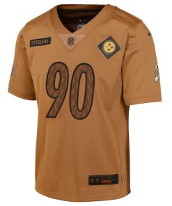 Alternative view of T.J. Watt Pittsburgh Steelers Nike Youth 2023 Salute To Service Limited Jersey - Brown