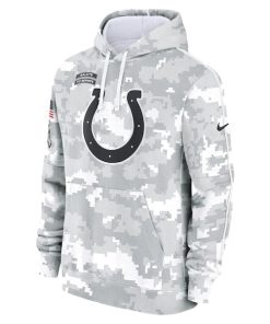 Alternative view of Indianapolis Colts Nike 2024 Salute to Service Club Fleece Pullover Hoodie - Arctic Camo