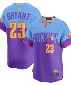 Kris Bryant Colorado Rockies Nike 2025 City Connect Limited Player Jersey - Purple/Light Blue