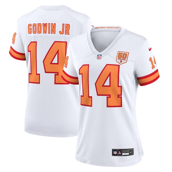 Chris Godwin Jr. '76 Tampa Bay Buccaneers Nike Women's 50th Season Game Jersey - White/Red - Image 2