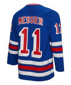 Alternative view of Mark Messier New York Rangers Big & Tall 1993 Captain Patch Blue Line Player Jersey - Blue