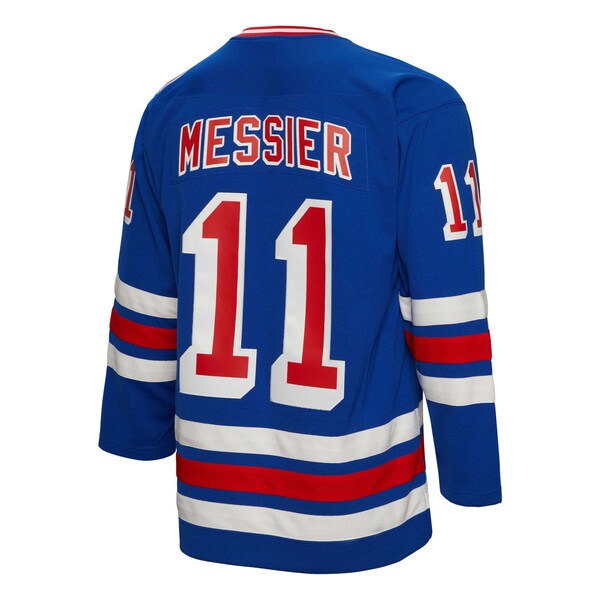 Mark Messier New York Rangers Captain Patch 1993/94 Blue Line Player Jersey - Blue - Image 4