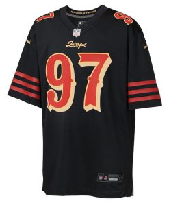 Alternative view of Nick Bosa San Francisco 49ers Nike Youth 2025 Rivalries Collection Game Jersey - Black