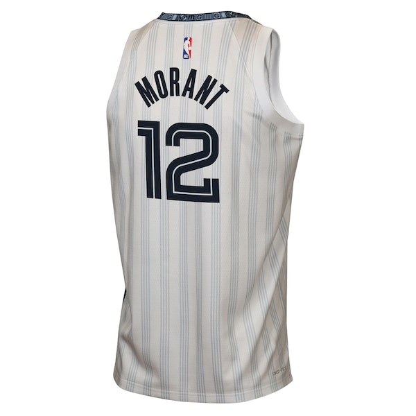 Ja Morant Memphis Grizzlies Nike Youth 2025/26 City Edition Swingman Jersey - White - Image 2