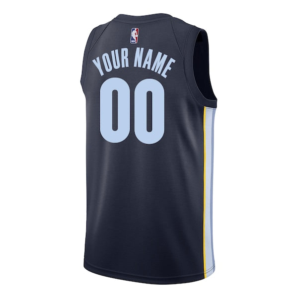 Memphis Grizzlies Nike Swingman Custom Jersey Navy - Icon Edition - Image 3