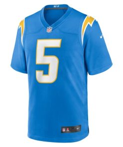 Alternative view of Joshua Palmer Los Angeles Chargers Nike Game Player Jersey - Powder Blue