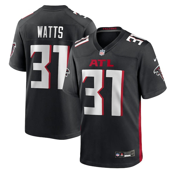 Xavier Watts Atlanta Falcons Nike Team Game Jersey - Black