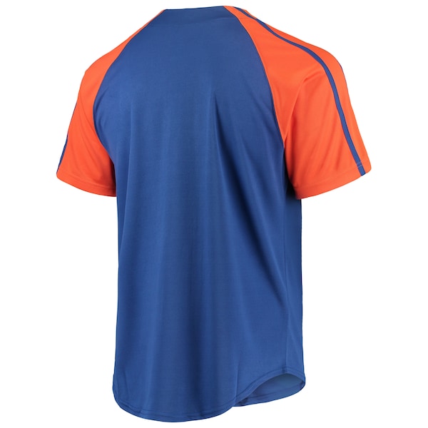 New York Mets Stitches Button-Down Raglan Replica Jersey - Royal - Image 3