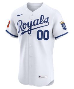 Alternative view of Kansas City Royals Nike Home Elite Sponsor Patch Custom Jersey - White