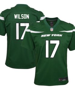 Garrett Wilson New York Jets Nike Youth Game Jersey - Green/White