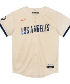 Alternative view of Los Angeles Dodgers Nike Preschool City Connect Jersey - Cream