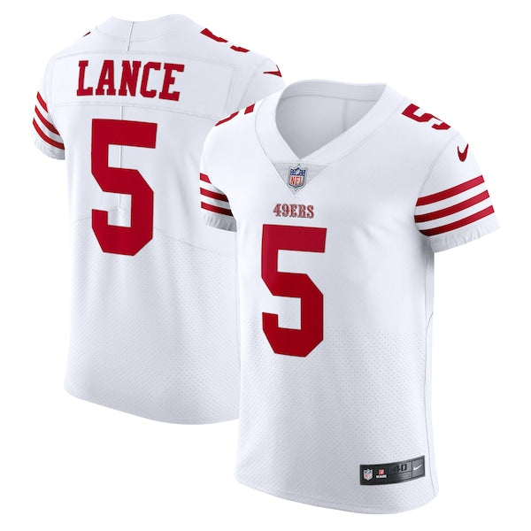 Trey Lance San Francisco 49ers Nike Vapor Elite Jersey - White/Scarlet - Image 2