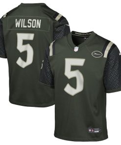 Garrett Wilson New York Jets Nike Youth 2025 Rivalries Collection Game Jersey - Gotham Green