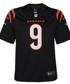 Alternative view of Joe Burrow Cincinnati Bengals Nike Youth Game Jersey - Black