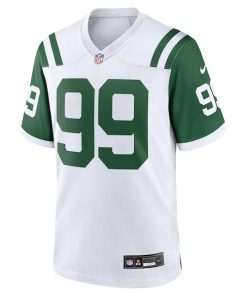 Alternative view of Will McDonald IV New York Jets Nike Classic Alternate Game Jersey - White