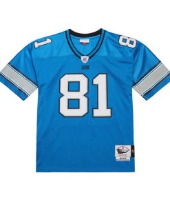 Alternative view of Calvin Johnson Detroit Lions  2007 Authentic Throwback Retired Player Jersey - Blue