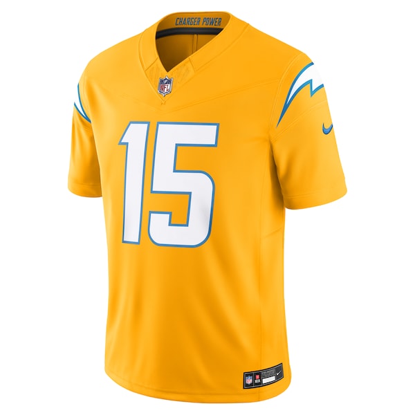 Ladd McConkey Los Angeles Chargers Nike Alternate Charger Power Vapor F.U.S.E. Limited Jersey - Gold/Navy/Powder Blue - Image 3