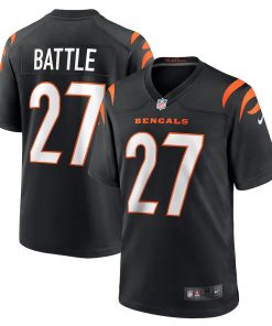 Jordan Battle Cincinnati Bengals Nike Team Game Jersey -  Black