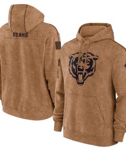 Chicago Bears Men's Nike Brown 2023 Salute To Service Club Pullover Hoodie