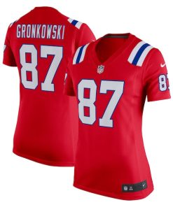 Alternative view of Rob Gronkowski New England Patriots Nike Women's Alternate Retired Player Game Jersey -  Red/Navy
